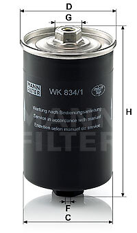 ORIGINAL MANN-FILTER KRAFTSTOFFFILTER KRAFTSTOFF FILTER AUDI VW SEAT WK 834/1