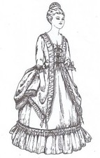 UNCUT PATTERN outfit 16" Doll Period Dress Ballentine victorian french German