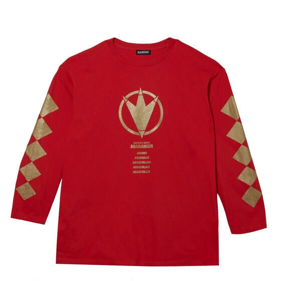 Bakuryu Sentai Abaranger 20th anniversary long sleeve T-shirt Red