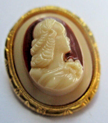 Broche Vintage Camée Buste Femme En Or - Bijou Ancien Numéro 5423