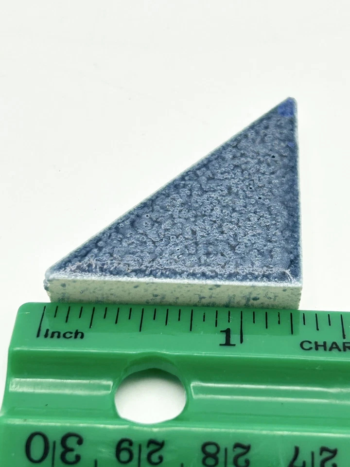8 pc. Blue Cobalt Triangle Ceramic Tile Crystalline by American Olean Mosaic MCM - Image 3 of 4