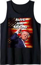 Donald Trump: Alive and Kicking Tank Top Small, Black