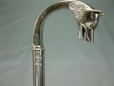 WORKING Noble luxury stainless steel walking hiking stick silver 92cm caNE gift