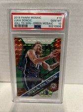 2019 Panini Mosaic Will to Win Green #13 Luka Doncic PSA 10 Eo