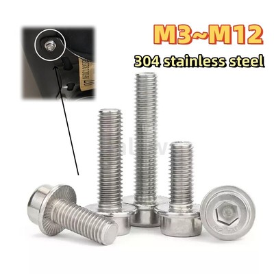Flange Hexagon Socket Screws 304 Stainless Steel Cylindrical Head Bolt M3~M12