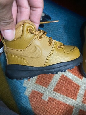 NEW TODDLER Baby NIKE MANOA LEATHER (TD) Boot Wheat / Black (BQ5374 700) SZ 5C
