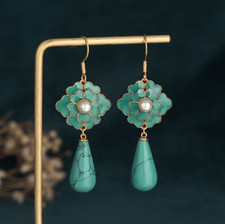 Pendientes Colgantes De Perlas De Akoya Pendientes De Perlas Pendientes Colgantes De Esmeralda