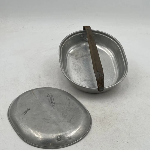 Vintage US Military 1918 WW1 Metal Mess Kit No Utensils Used Patina Condition H