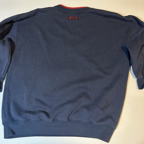 Vintage 90s Express EXP Athletique Sweatshirt Sz XS Oversized Baggy Preppy Blue - Picture 7 of 7