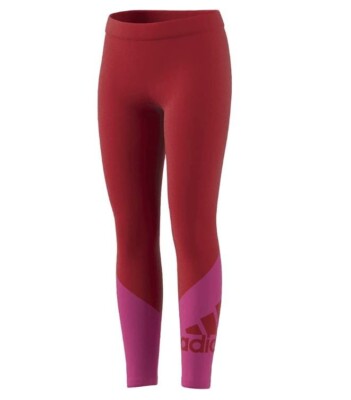 ADIDAS Women's Vivid Red G BL TIG Leggings RRP £40