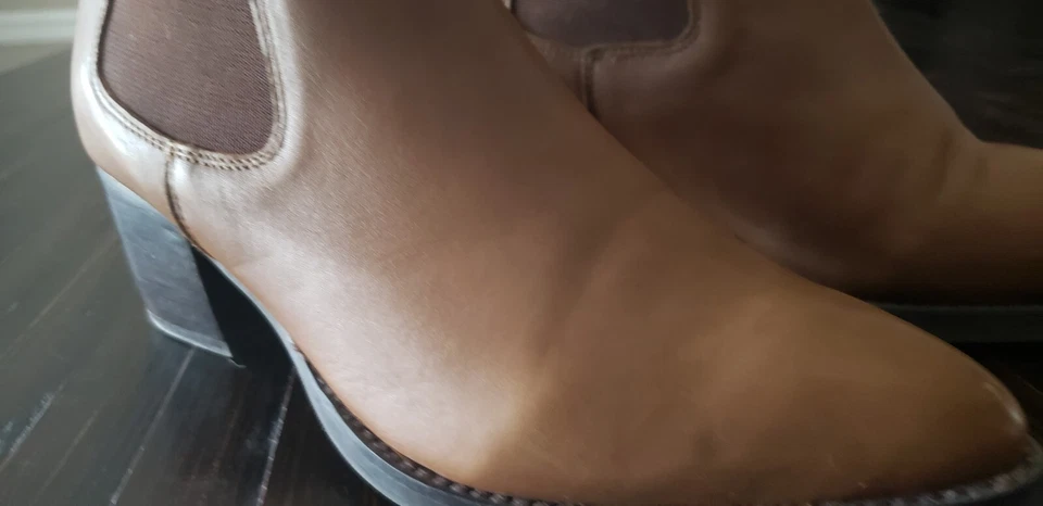 Topshop Botines Marrón Maine Brogue Chelsea Botín Para Mujer EUR 37 US 6.5 EUC Foto 4 de 4