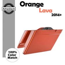 ORANGE LAVA Advanblack Fits 14+ Harley Street Road Glide Stretched Saddlebag