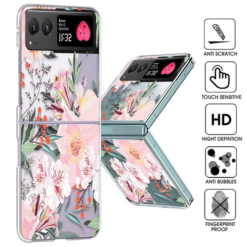 For Motorola Razr 40 Ultra Razr 40 Shockproof Flower Clear Hard Phone Case Cover - Zdjęcie 4 z 21