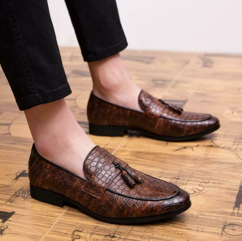 EU38-47 Mens Alligator Leather Dress 