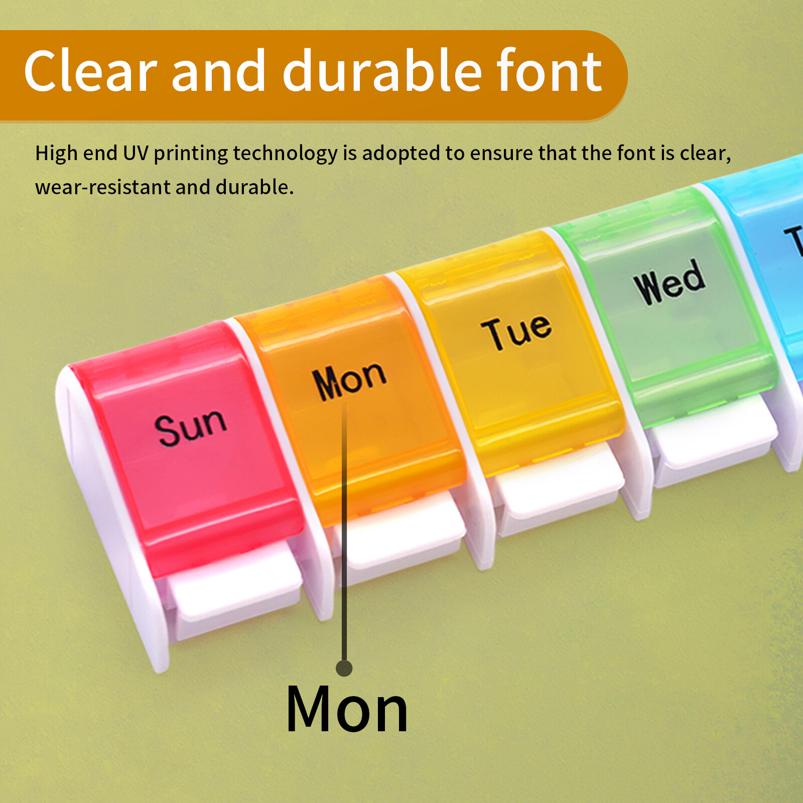 7 Day Pill Box Organizer Weekly Pill Organizer Case 1 / 2 Times a Day