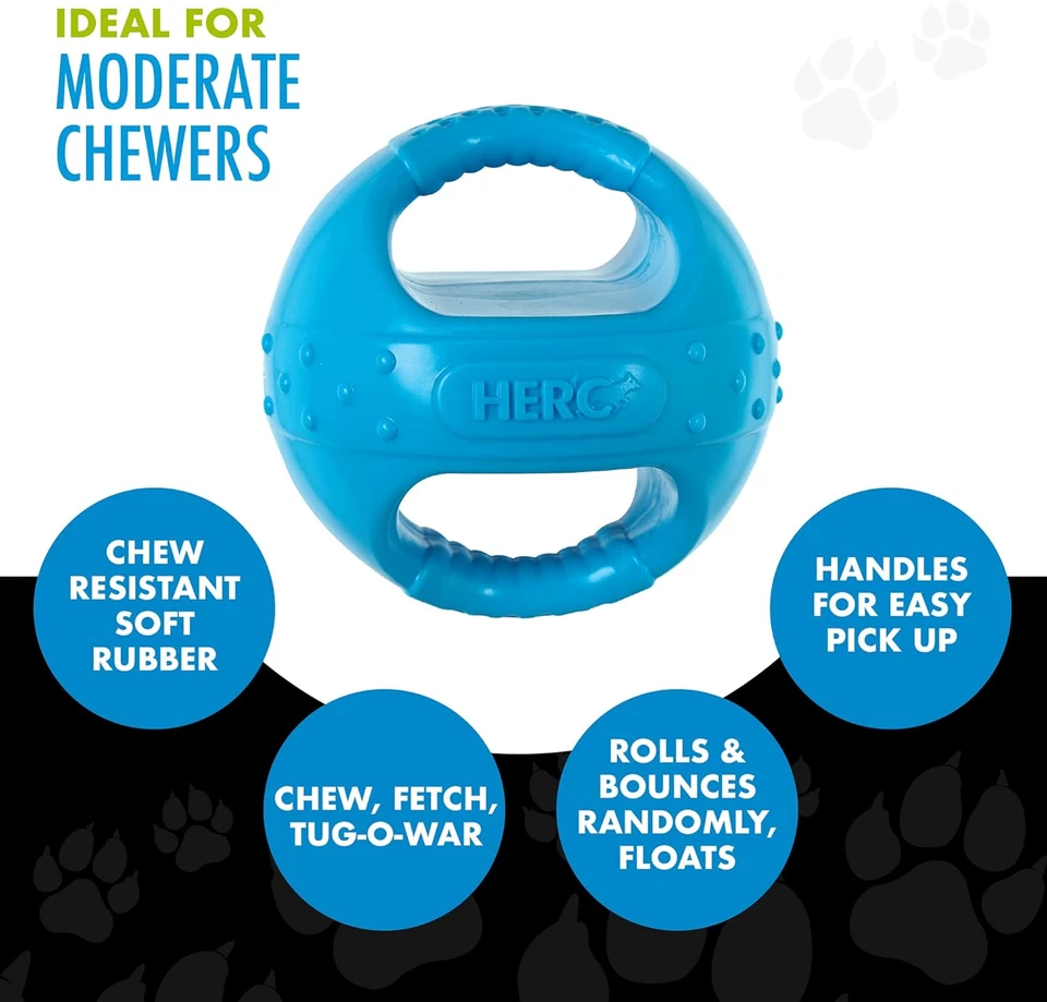 Héroe - Bola de hervidor chirriante - Juguetes para perros - Juguetes para cachorros - Juguetes para mascotas - Mediano, 5 pulgadas Foto 4 de 4