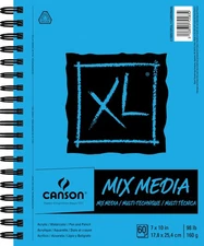 Canson XL Spiral Multi-Media Paper Pad 7"X10"-60 Sheets - 702-2419