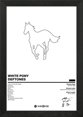 Deftones - White Pony Gerahmtes Wandbild Poster Leinwanddruck Bild