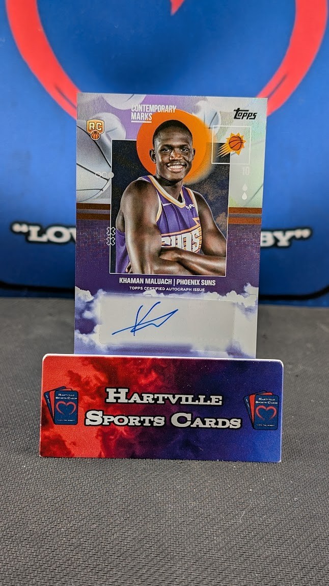 2025-26 Topps Khaman Maluach Contemporary Marks RC Rainbow Foil Auto #CM-KM Suns