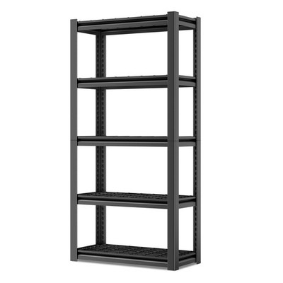 35.4W x 15.7D x 72H 3000 LBS Black Steel 5 Tier Heavy Duty Wire Shevling Rack
