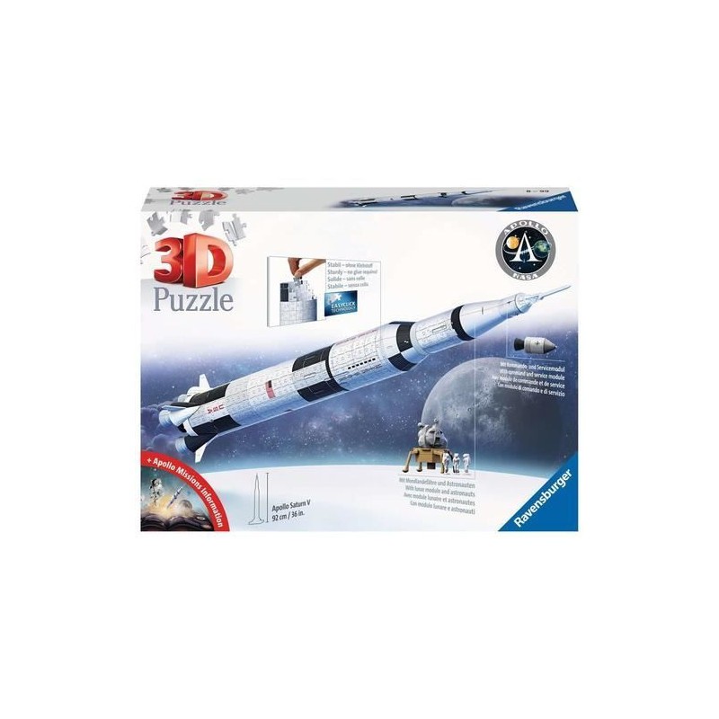 Puzzle 3D Saturne V Ravensburger 440 pièces maquette fusée NASA