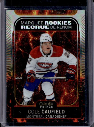 2021-22 O-Pee-Chee Platinum Cole Caufield Hot Magma Rookie RC #/499 Canadiens