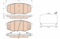 Bremsbelagsatz Scheibenbremse TRW GDB3553 FüR KIA Hyundai PS Soul JC Sonata Ix20