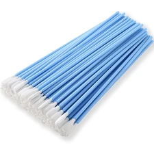 Long Swabs Lint Free Cleaning Swabs with Long Handle (100Pcs, 6.3" Polyester, 6.