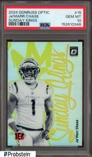 2024 Donruss Optic Sunday Kings #15 Ja'Marr Chase Cincinnati Bengals PSA 10
