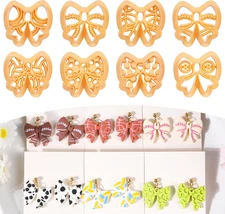 Sports Inspired Clay Cutters - 8 Pcs Bow Shape Polymer Clay Cutters for Earri...