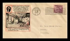 US COVER PROCLAMATION OF PEACE NEWBURGH NEW YORK FDC SCOTT 727