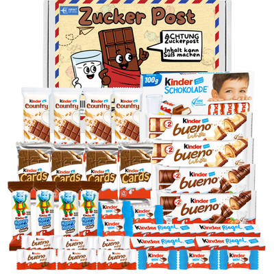 Ferrero Kinder Schokolade Geschenk-Box - Süßigkeiten Mix - Party-Mix Großpackung
