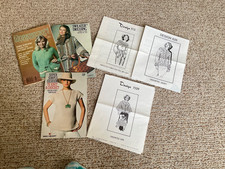 Vintage Lot Of 6 Knitting/ Crochet Pattern Booklets Circa 1970  s