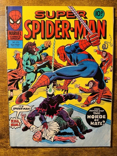 SUPER SPIDER-MAN WEEKLY 273 MARVEL UNITED KINGDOM MAY 3 1978 VINTAGE