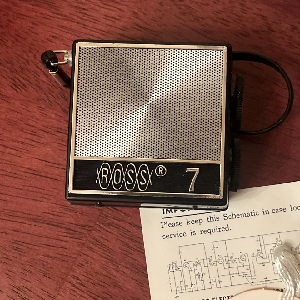Vintage Ross 7 Micro Solid State RE-717 Micro Radio Ultra Rare Tested - Image 4 of 4