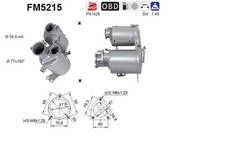 DPF Rußpartikelfilter Dieselpartikelfilter AS FM5215 Cordierit für AUDI A4 B9 A5