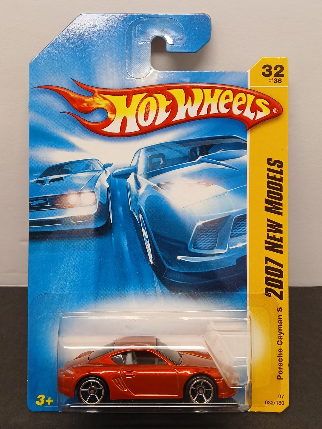 2007 Hot Wheels #32 New Models 32/36 PORSCHE CAYMAN S Orange w/Chrome OH5 Spokes