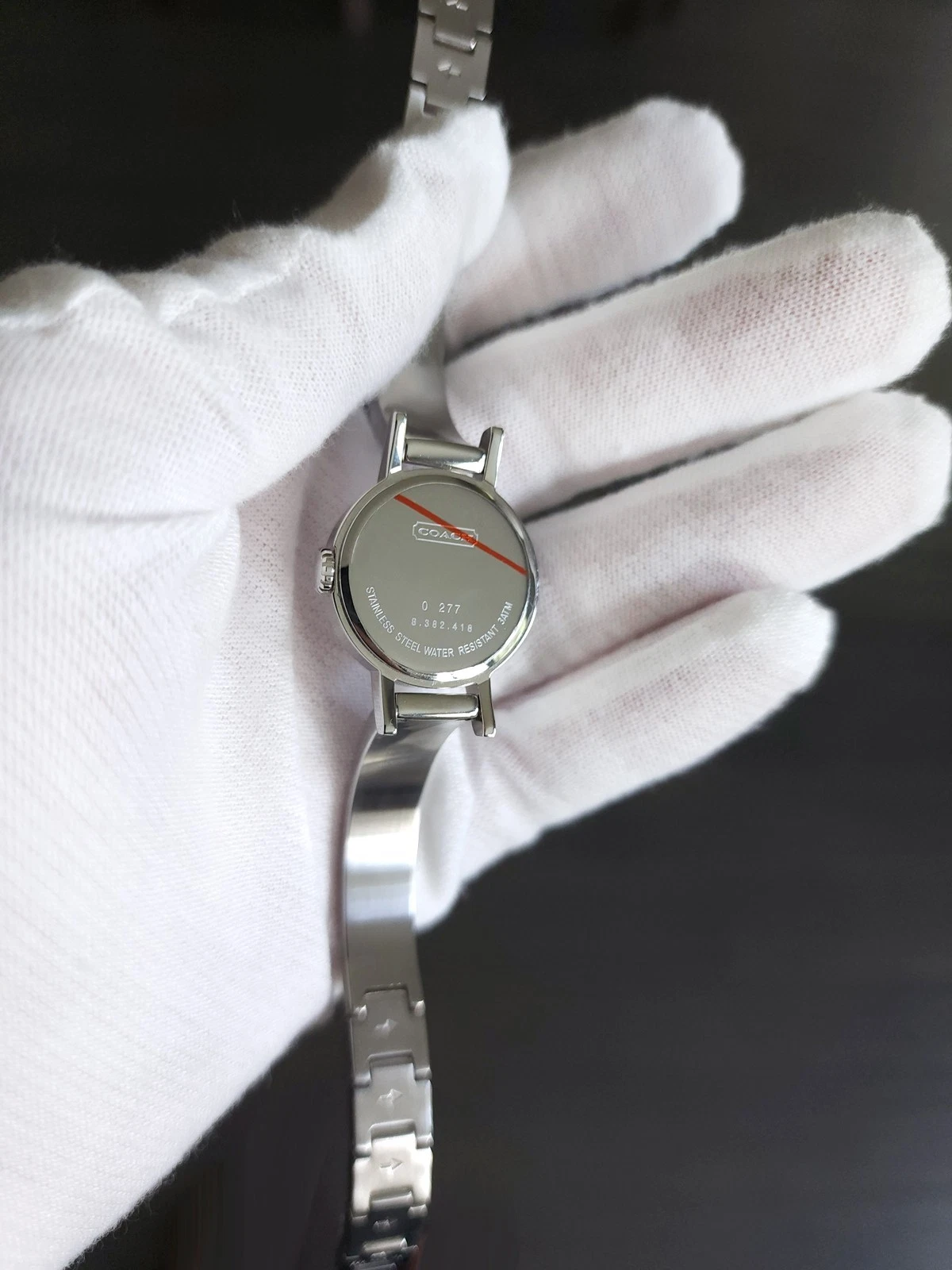 Nuovo orologio COACH donna Delancey cassa 23 mm monogramma bracciale 14502375