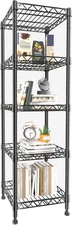 GIOTORENT 5-Tier Metal Storage Shelf Rack, 11.8"x11.8", Adjustable Corner Unit