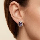 Striking Color Change Alexandrite 8.90Ct 925 Sterling Silver Rose Gold Earrings