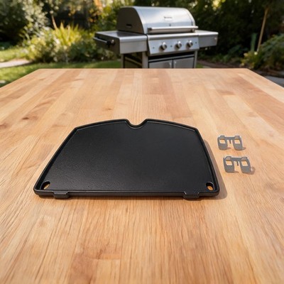 Für Weber Q1000 Q1200 Q1400 Gusseisen Grillplatte für gleichmäßige Wärmever