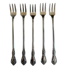Oneida Distinction Deluxe Stainless HH Cocktail / Seafood Forks – Set of 5