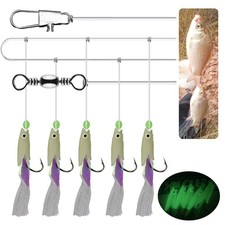 20pcs Luminous Fishing Sabiki Rigs String Hook Flash Sea Salterwater Fishing