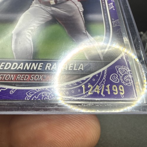 2025 Bowman - Ceddanne Rafaela #53 Purple Pattern /199 - Picture 2 of 3