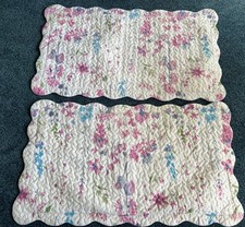2 Bedsure Pillow Shams King Size White Pink Floral 20  x36  