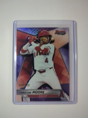 2025 Bowman s Best TP-2 Christian Moore Purple Mojo Refactor 46/250