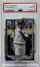 Juan Soto PSA 8- 2024 Bowman - Mets, Yankees, Padres, Nationals -Patience, OBP