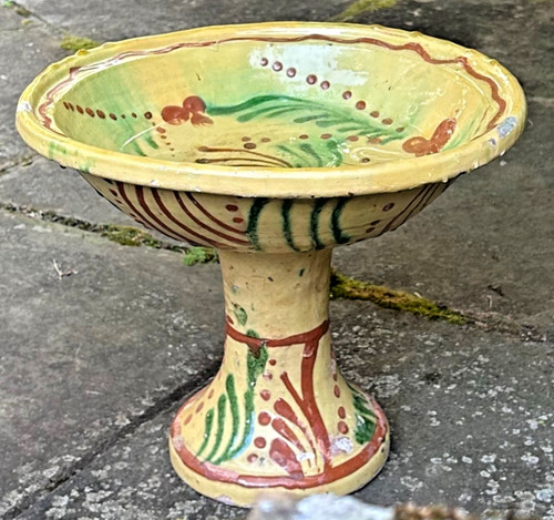 FRENCH ANTIQUE GLAZE EARTHENWARE IRONSTONE POTTERY JARDINIERE GARDEN FOUNTAIN