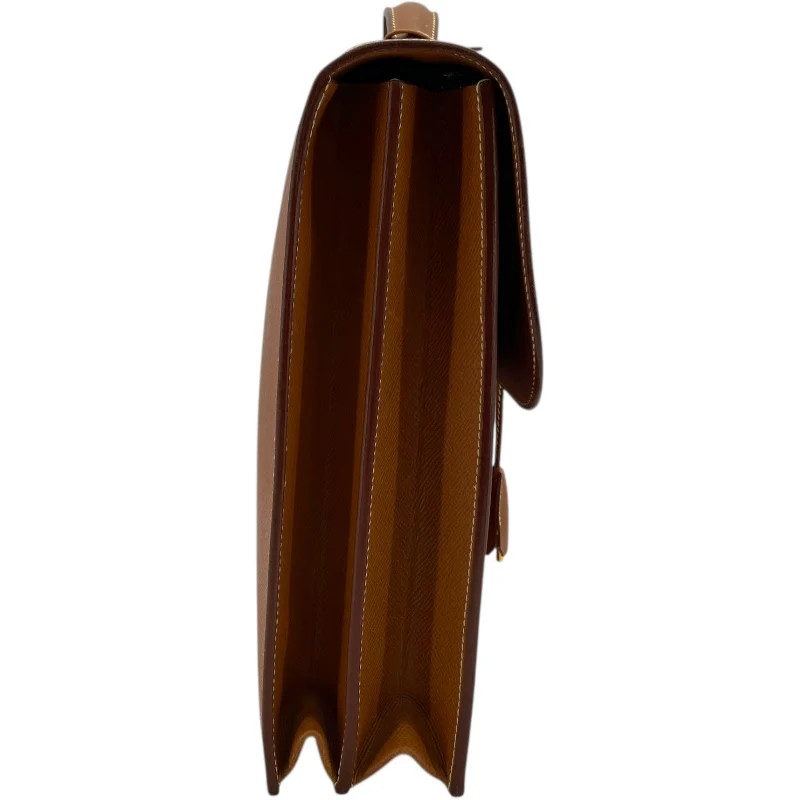 Porte-documents Hermès Sac A Depeche En Cuir Gold - Occasion