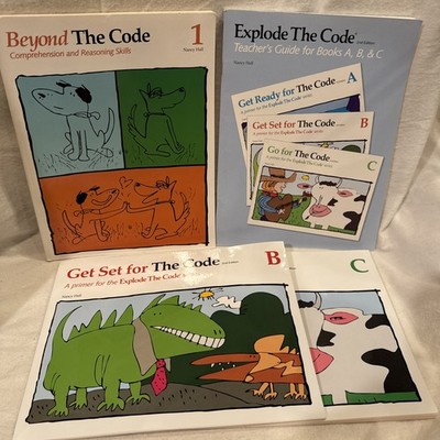 Lot of 4 Explode & Beyond ''The Code'' Phonics Workbooks Homeschooling 1, B,C ++